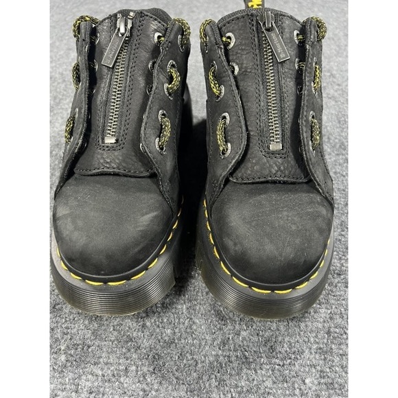 Dr Martens Shoes Womens 7 Black Woodard Lo Zip Sneaker Platform AirWair SoftWair - Picture 5 of 16
